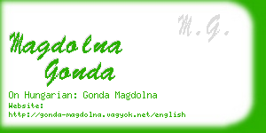 magdolna gonda business card
